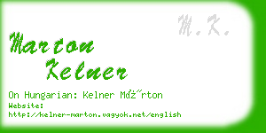 marton kelner business card